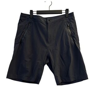 Mack Weldon Shorts Mens Small Navy Blue Athletic Zip Pockets Perforated Sides